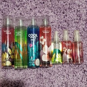 7 bath and body works SPRAYS.
